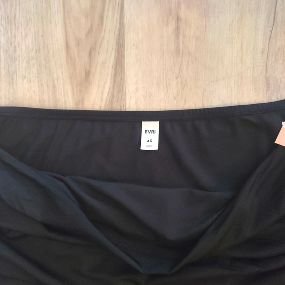 EVRI Swim Bikini Bottoms High Waist Shirred Front size 4X (28W-30W) - Picture 4 of 4